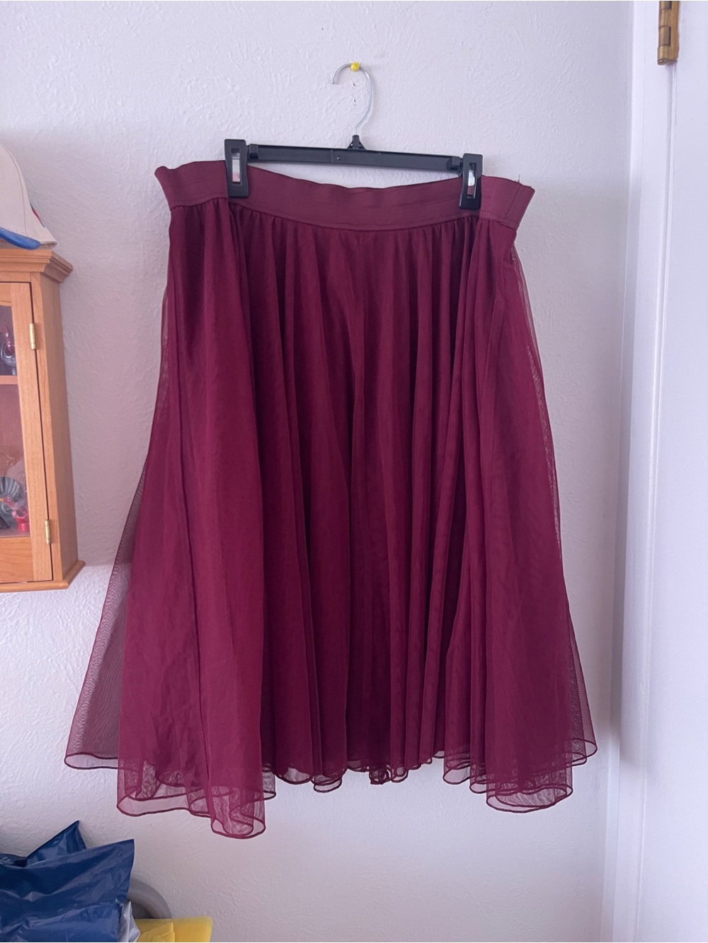 Maroon Tulle Torrid Skirt, 2x